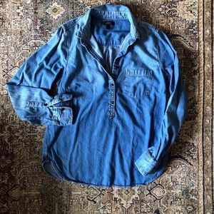 Jcrew denim popover shirt